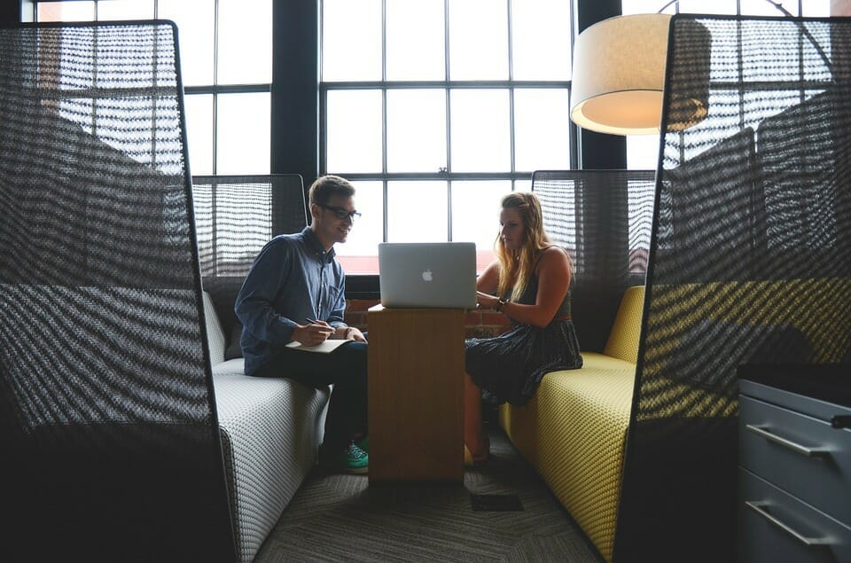 Business, Working, Man, Woman, Computer