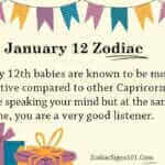 January 12 Zodiac