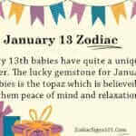 January 13 Zodiac