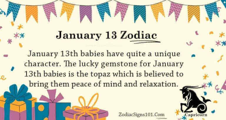 january 13 zodiac