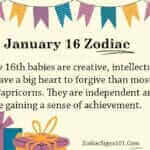 January 16 Zodiac