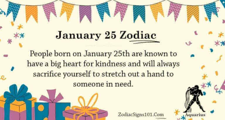 January 25 Zodiac
