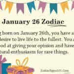 January 26 Zodiac