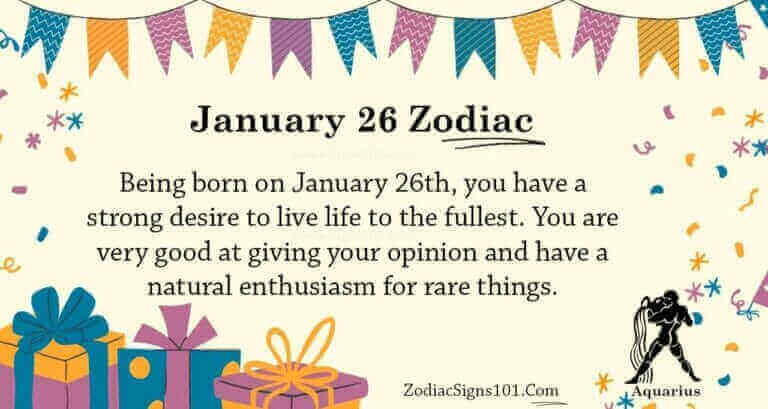 January 26 Zodiac