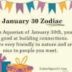 January 30 Zodiac