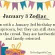 January 3 Zodiac