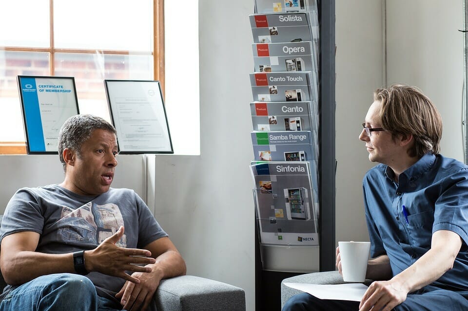 talking, people, men