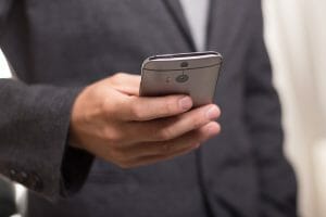text, cellphone, man