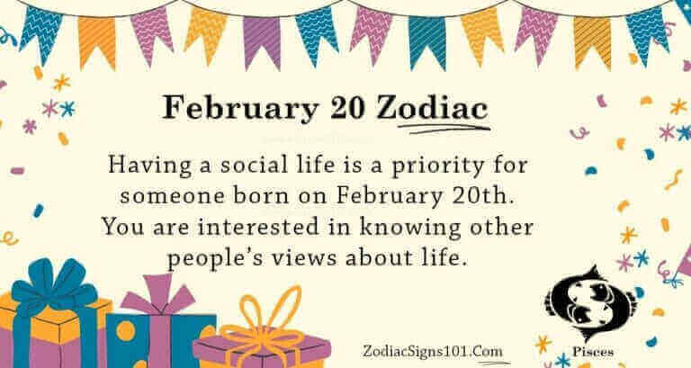 February 20 Zodiac