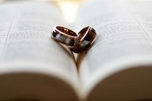 Wedding rings, book