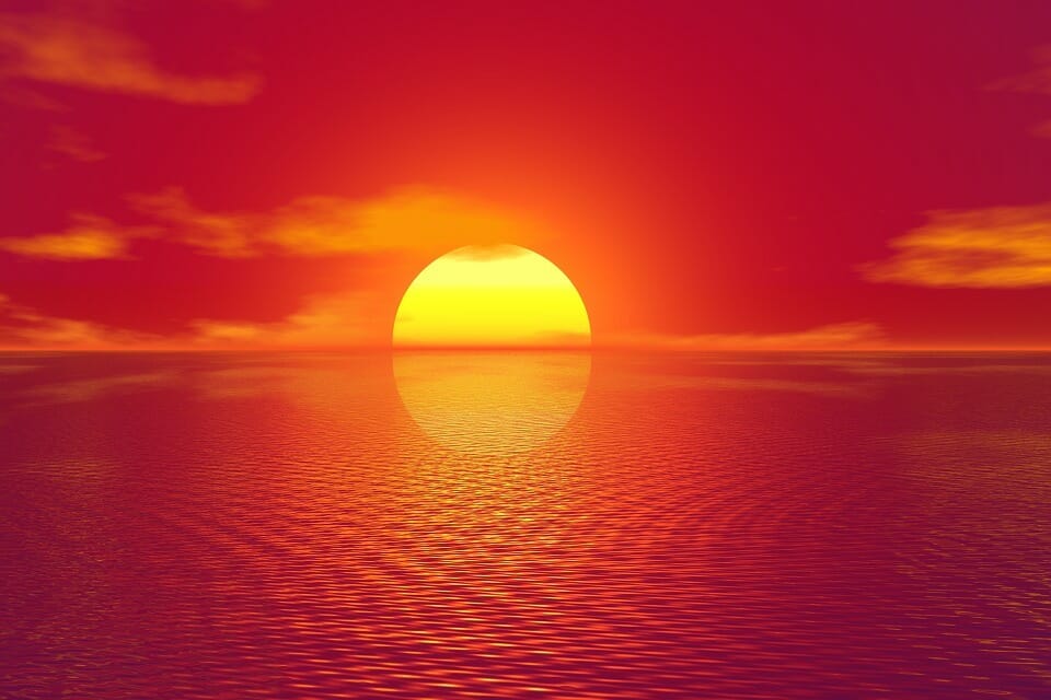 sun, sunset, sun in astrology