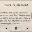 The Fire Element