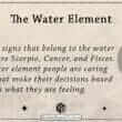 The Water Element
