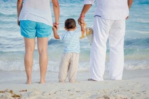 Family, Beach, Children