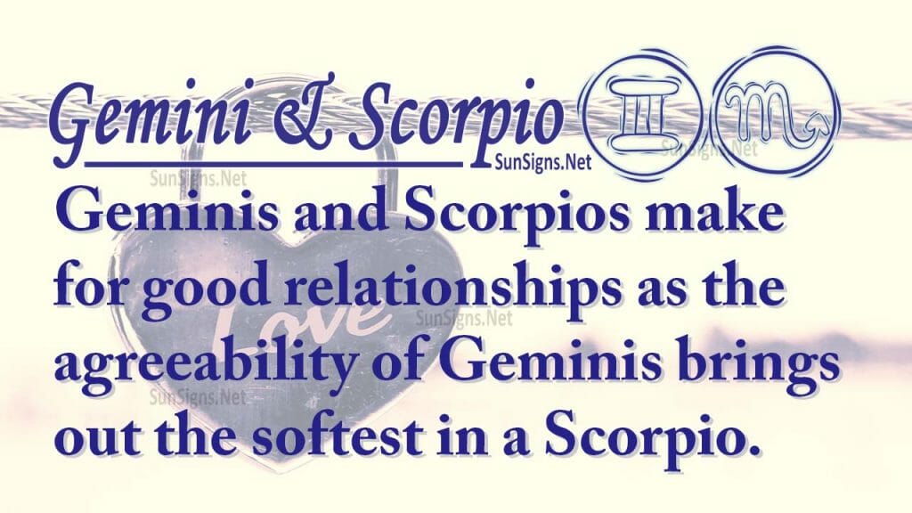 Gemini Scorpio Partners For Life, In Love or Hate, Compatibility and