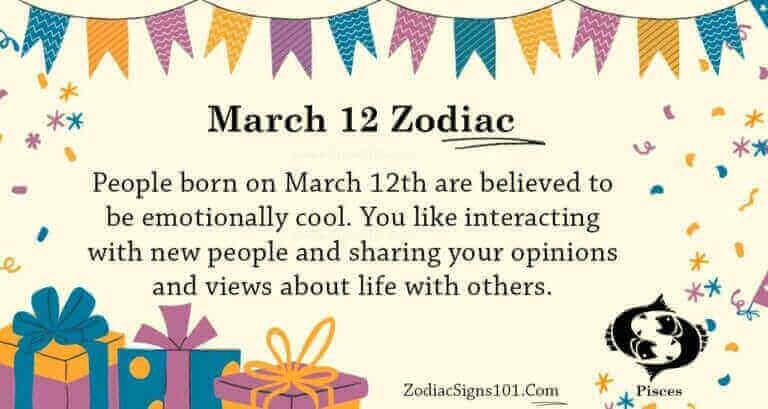 March 12 Zodiac