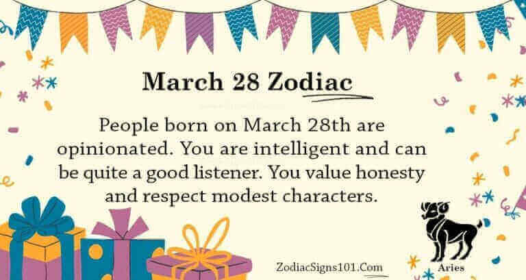 March 28 Zodiac