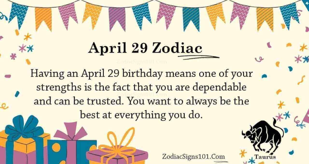 April 29 Zodiac