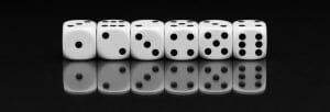 Dice, Six, Gamble, Numerology Numbers