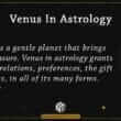 Venus In Astrology