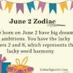 June 2 Zodiac