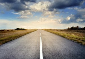 Horizon, Road, Sky