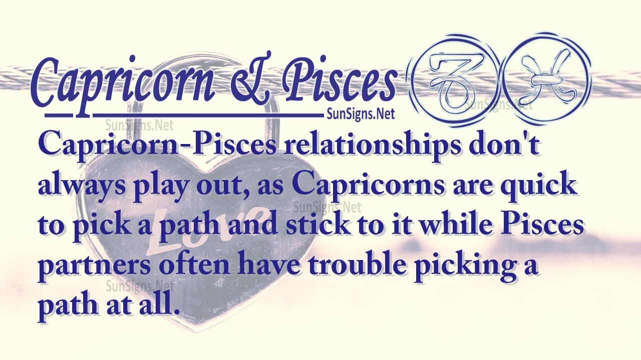 Capricorn Pisces Love Compatibility Zodiac Signs 101