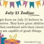 July 21 Zodiac