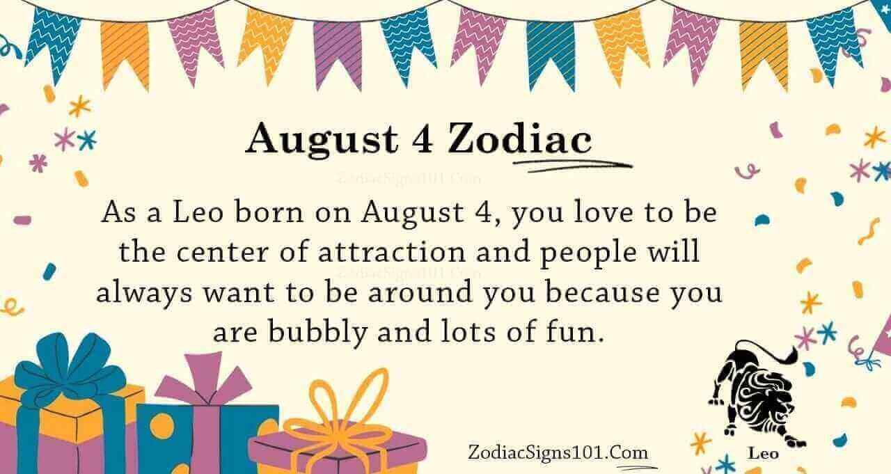 August 4 Zodiac