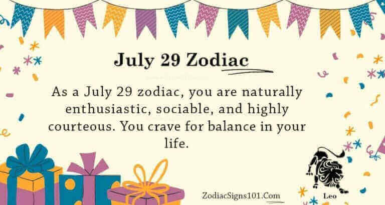 July 29 Zodiac