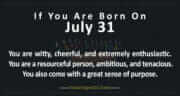 July 31 Zodiac is Leo Birthdays and Horoscope ZodiacSigns101