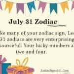 July 31 Zodiac