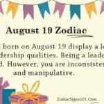 August 19 Zodiac