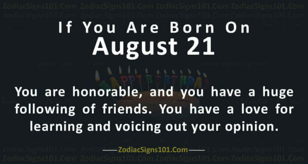 August 21 Birthday