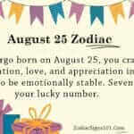 August 25 Zodiac