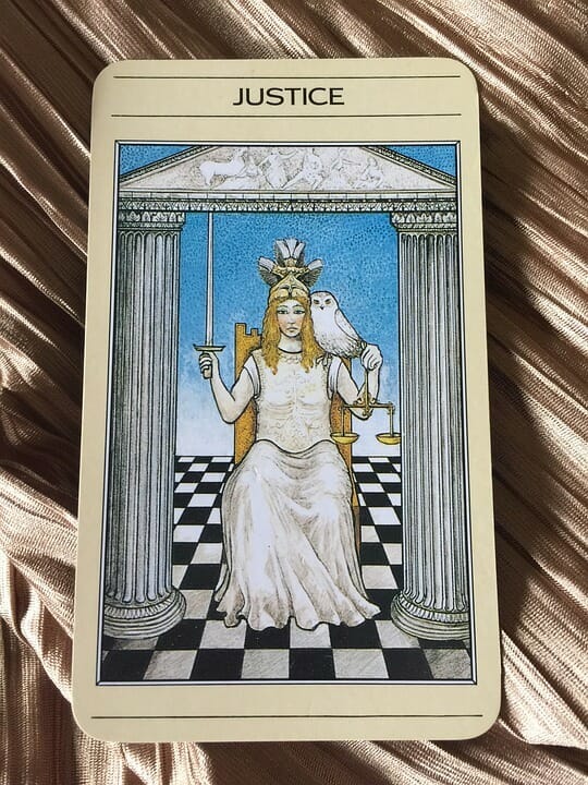 justice tarot card, September 8 zodiac
