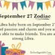 September 27 Zodiac