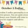 October 3 Zodiac