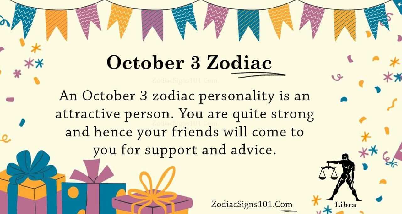 October 3 Zodiac