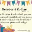 October 4 Zodiac