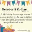 October 5 Zodiac