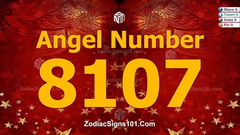 8107 Angel Number Spiritual Meaning And Significance